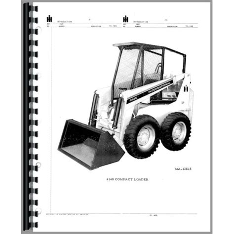 International Harvester 4140 Compact Skid Steer Loader Service 